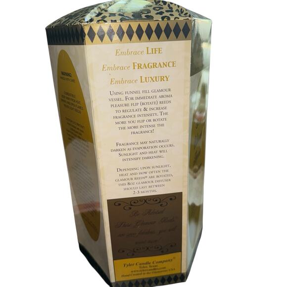 Tyler Candle Company Glamour Reeds Instant and Extended Fragrance Diffuser NEW - Picture 4 of 8